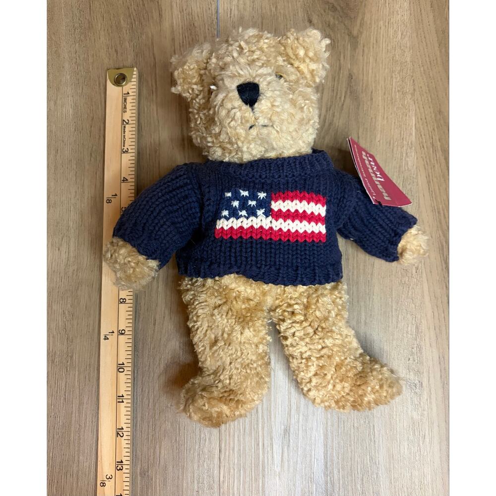 VTG 1990 The Limited Teddy Bear Plush Americana USA Flag Sweater Stuffed Animal - Picture 11 of 13